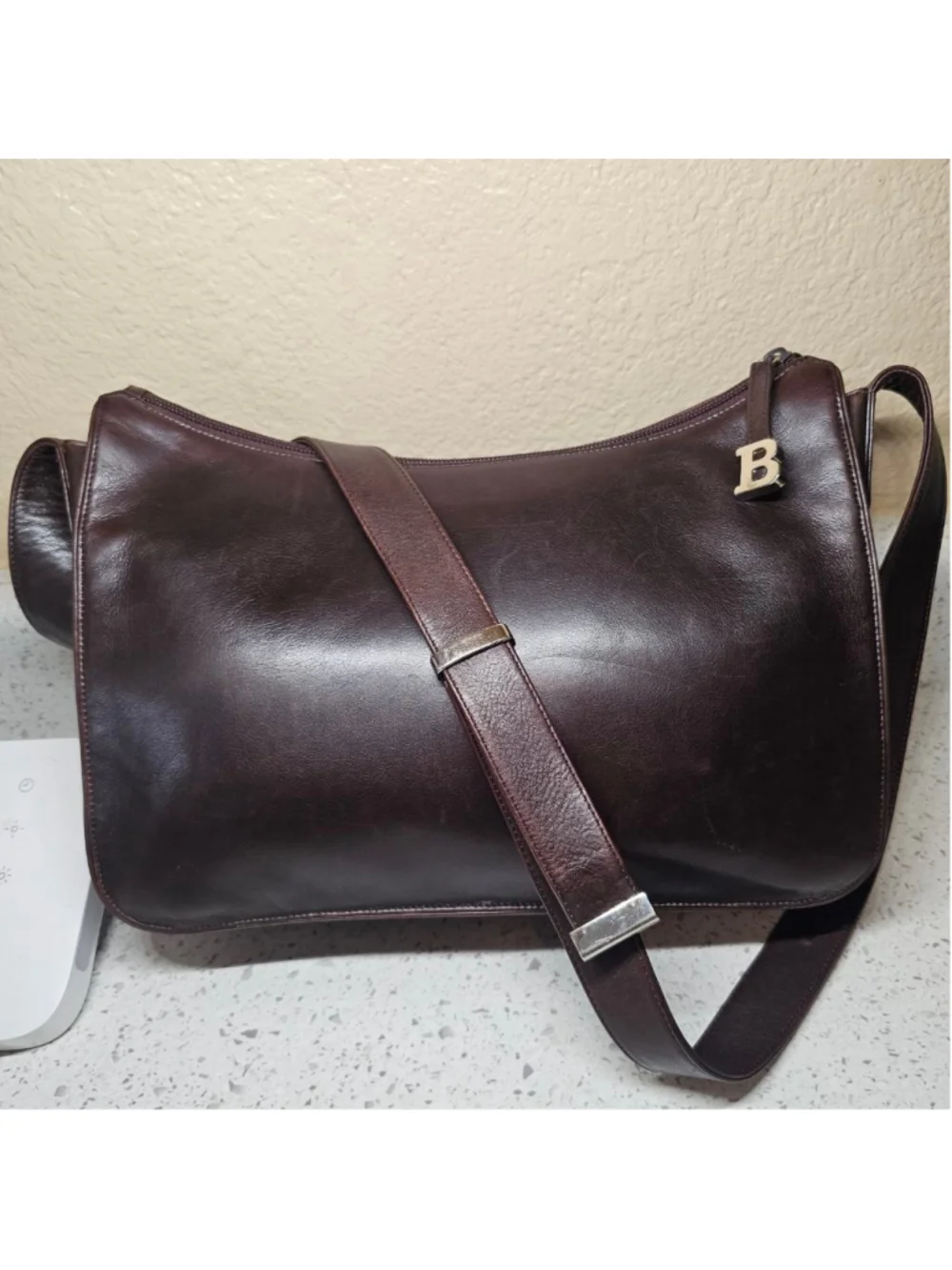 Vintage Bally Brown Leather Shoulder Bag – Made in Italy